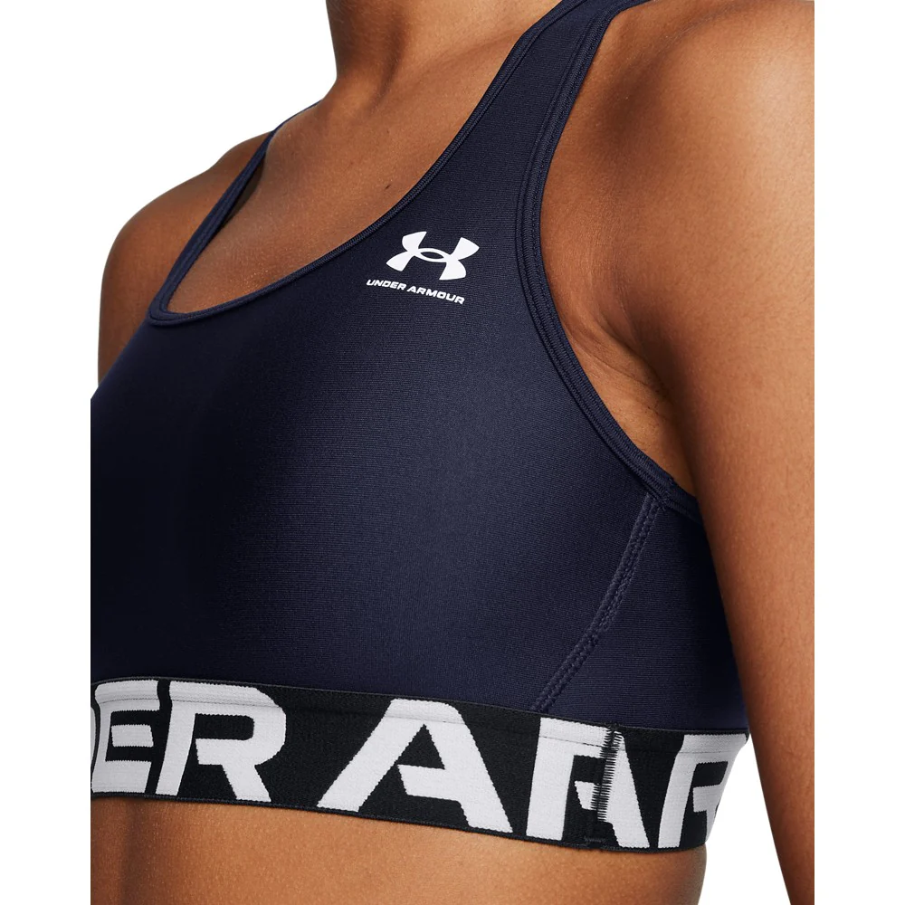 HeatGear® Armour Mid Branded Sports Bra - Image 3