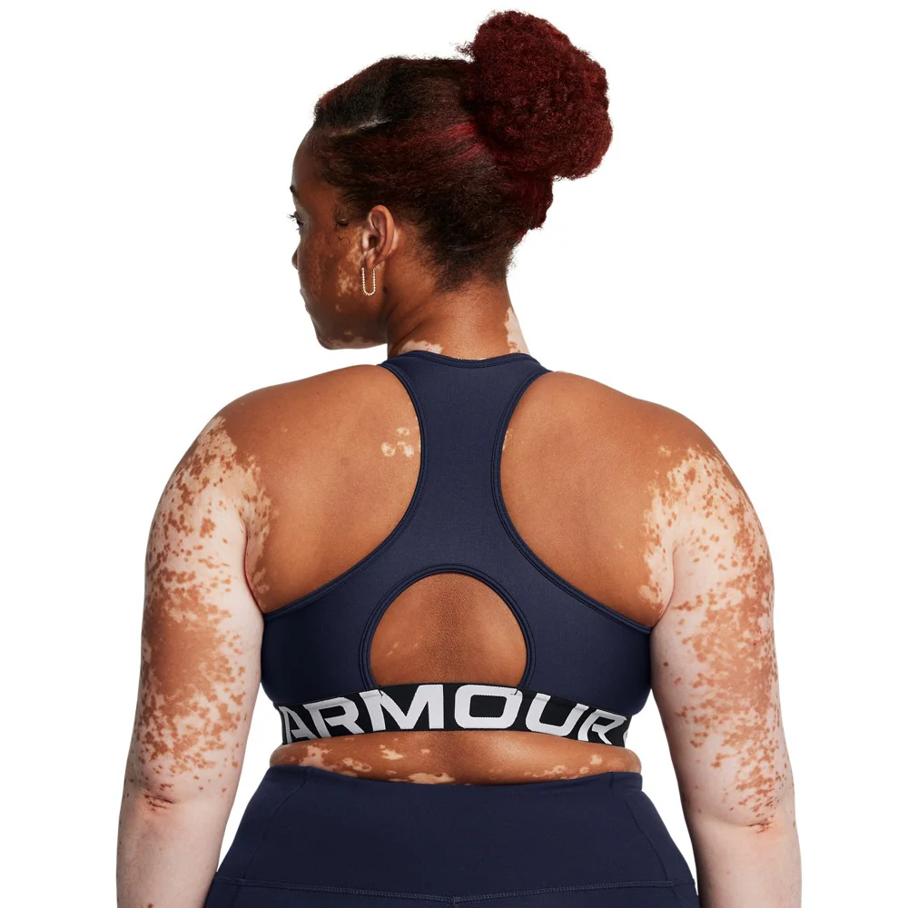 HeatGear® Armour Mid Branded Sports Bra - Image 5