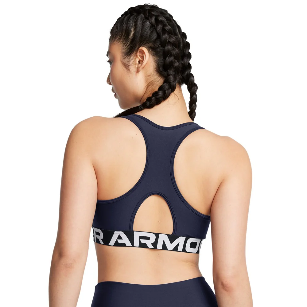 HeatGear® Armour Mid Branded Sports Bra - Image 8