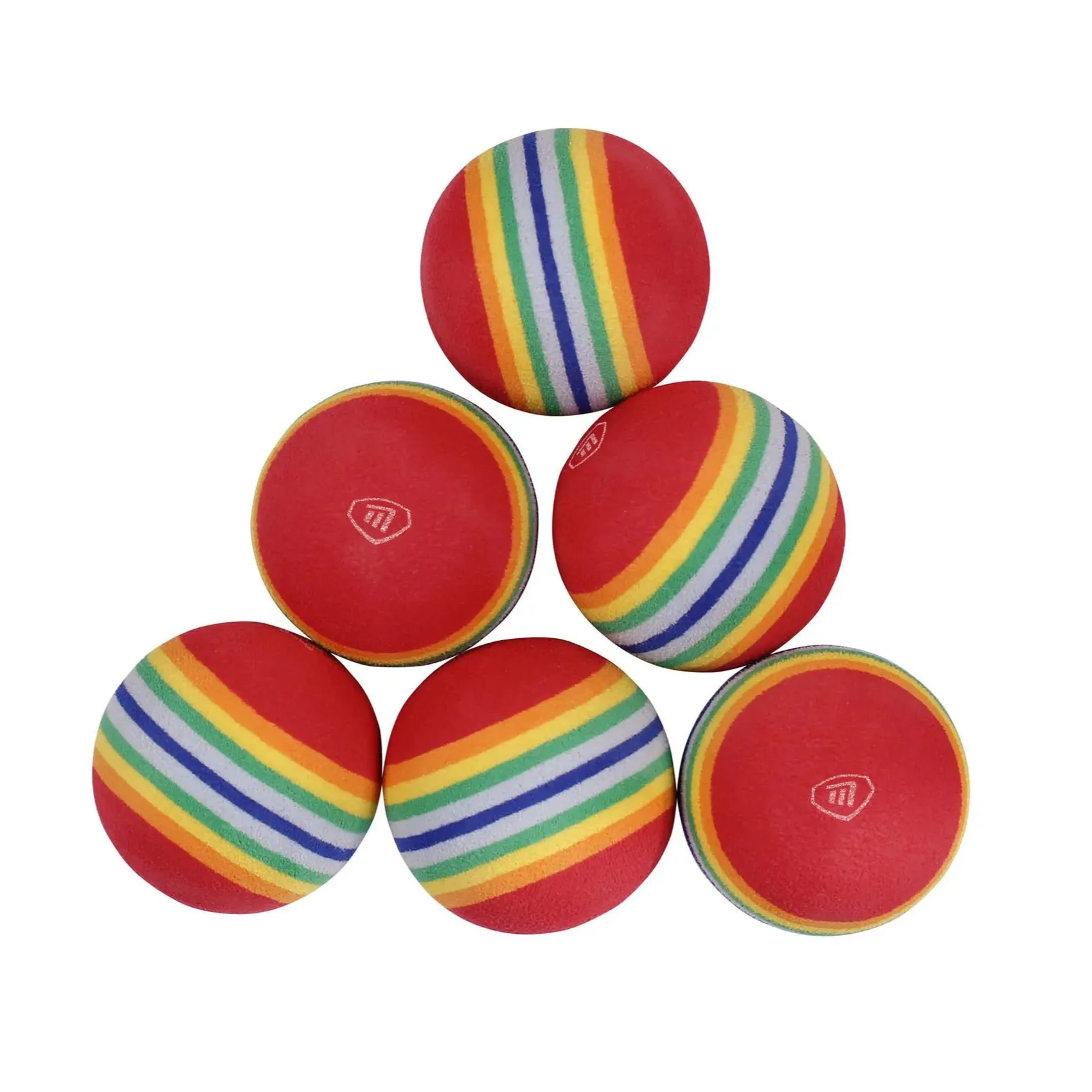 Masters Striped Foam Practice Balls 6Pk